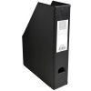 PVC rigido 2mm dorso 70mm con portaetichetta incollato e foro di presa Nero
