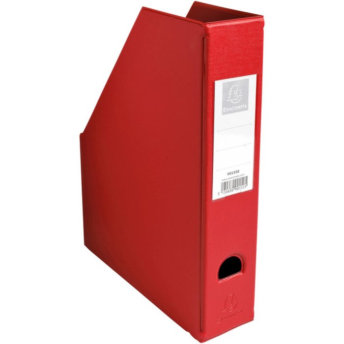 PVC rigido 2mm dorso 70mm con portaetichetta incollato e foro di presa Rosso