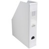 Stand-up pvc 2mm spina dorsale 70mm con porta etichetta incollata e foro di presa Bianco