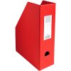 PVC rigido 2mm dorso 100mm con portaetichetta incollato e foro di presa Rosso