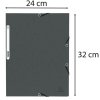 Raccoglitore con elastico e 3 lembi in cartoncino Manila 355 g, per formato DIN A4 Grigio