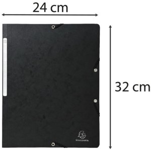 Cartella angolare Exacompta Manila cartone 355g Natura Futura DIN A4 nero