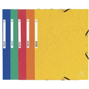 Cartella con elastico e 3 lembi din a4 colori assortiti