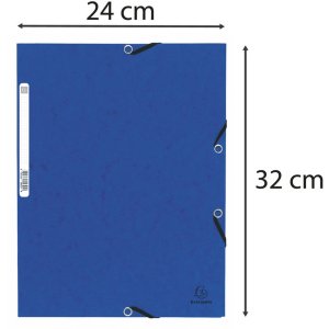 Cartella con elastico e 3 lembi din a4 colori assortiti