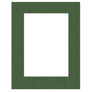 Passepartout finito 20 x 30 cm su verde 13 x 18 cm