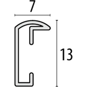 Burpali Telaio in alluminio 50x70 cm argento