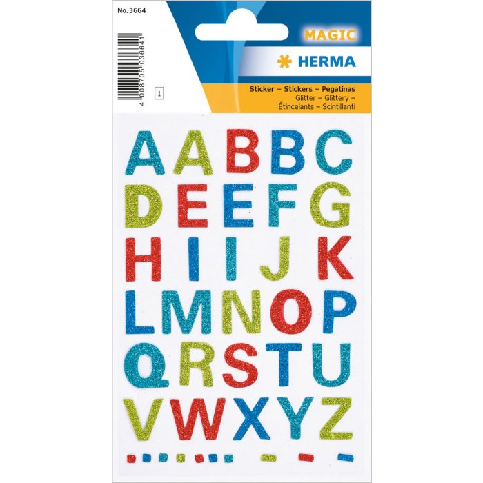 lettere magiche herma, glitterate