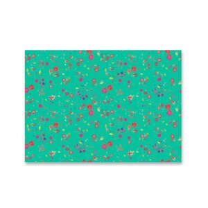 FRUTTI carta da regalo verde 1 foglio 50x70 cm