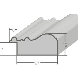 Cornice in legno antico 10 x 10 cm argento vetro normale