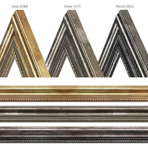 Cornice in legno antico 20 x 40 cm vetro argento antiriflesso