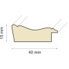 Cornice in legno Constance grigio 24x30 cm