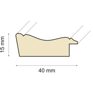 Cornice in legno Constance grigio 30x40 cm