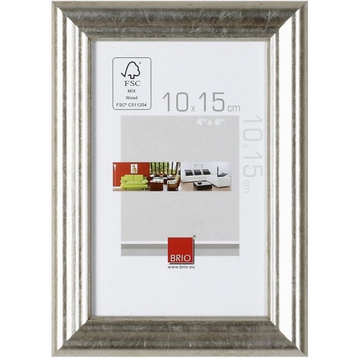 Cornice in legno Ceanothe Circee 10x15 cm argento