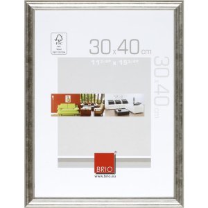 Ceanothe Cornice in legno Circee 30x40 cm argento