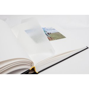 Album fotografico KOLARA nero con testo della vostra foto pagine bianche