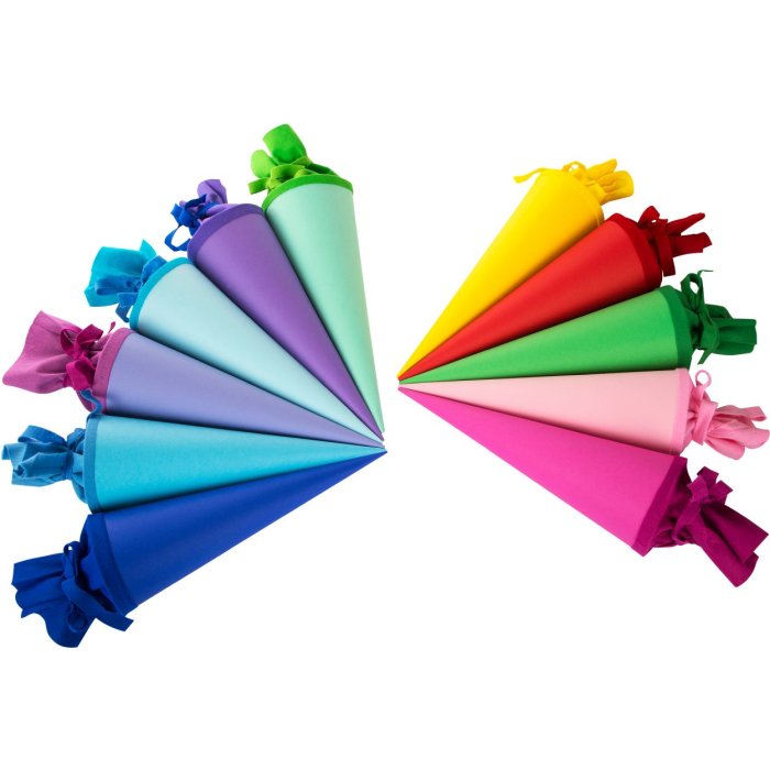 cono scuola 35 cm assortito 1 pezzo