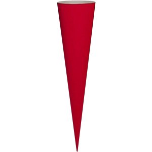 Sacchetto scuola a cono in cartone colorato rosso 70 cm