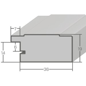 Cornice in legno vetro museo casa di campagna 630 -40 x 40 cm noce