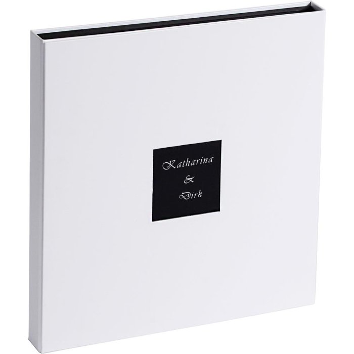 HNFD Album di nozze Dhana Confezione regalo 33x33 cm 60 pagine nere