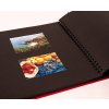 HNFD Maxi album fotografico Lona rosso 34,5x33 cm 100 pagine nere