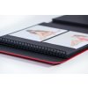 HNFD Maxi album fotografico Lona rosso 34,5x33 cm 100 pagine nere
