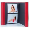 HNFD Maxi album fotografico Lona rosso 34,5x33 cm 100 pagine nere