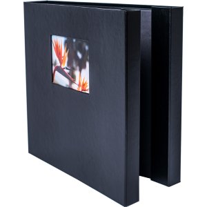HNFD Maxi album fotografico Lona nero 34,5x33 cm 100 pagine nere