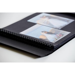 HNFD Maxi album fotografico Lona nero 34,5x33 cm 100 pagine nere