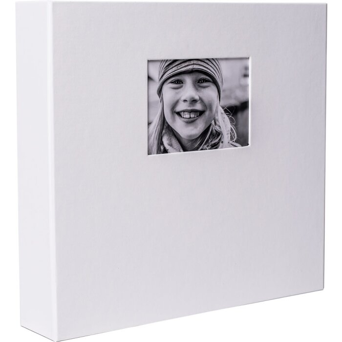 HNFD Maxi Photo Album Lona bianco 34,5x33 cm 100 pagine nere