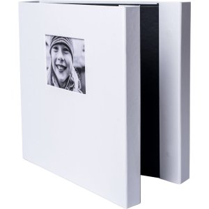 HNFD Maxi Photo Album Lona bianco 34,5x33 cm 100 pagine nere