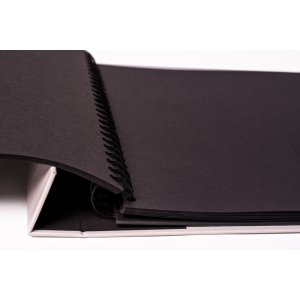 HNFD Maxi Photo Album Lona bianco 34,5x33 cm 100 pagine nere