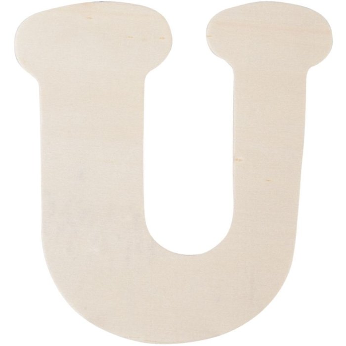 Lettera U in legno Clayre & Eef 11 cm