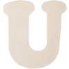 Lettera U in legno Clayre & Eef 11 cm