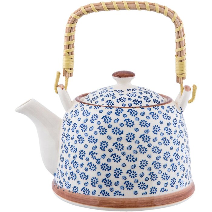 6CETE0022 Teiera bianco-blu di Clayre Eef