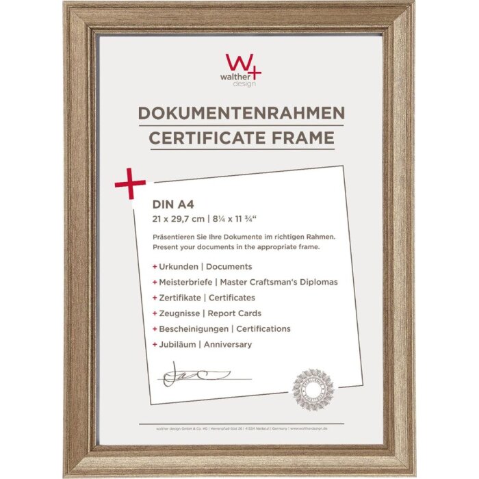 Walther Cornice per quadri Lounge acciaio 21x29,7 cm