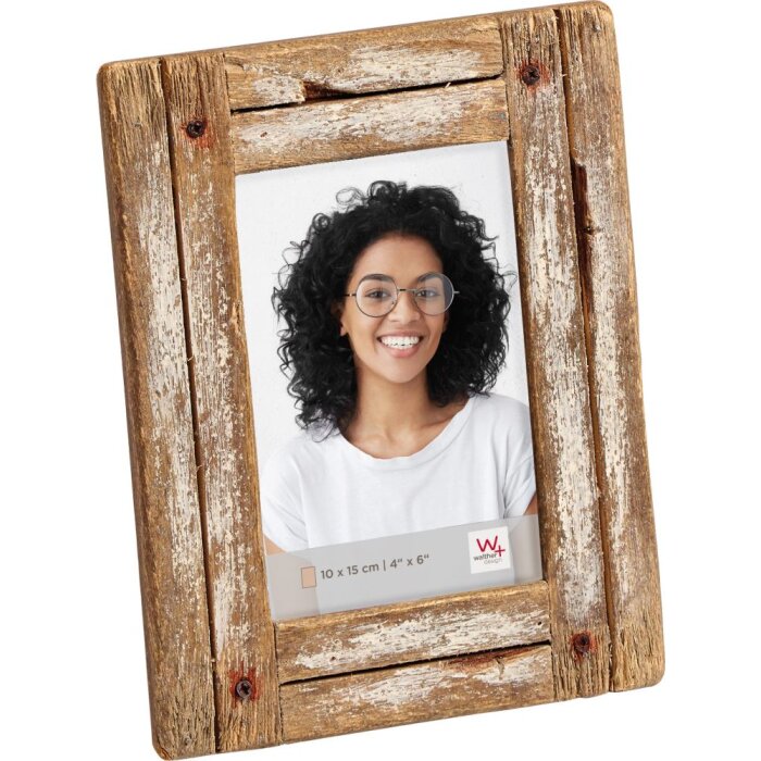 Portafoto in legno Dupla 10x15 cm bianco-natura