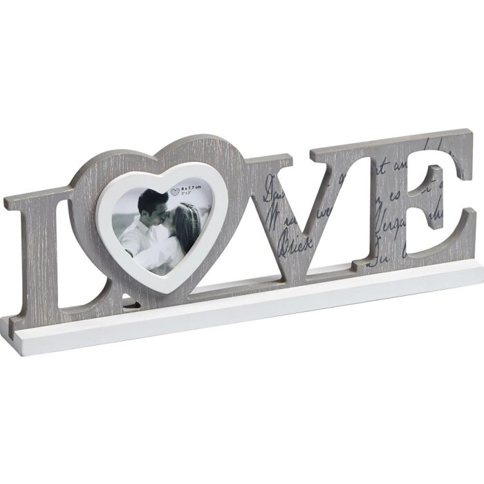 Cornice decorativa love per 1 foto 8x7,7 cm