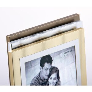 Cornice per ritratto in alluminio 10x15 cm luan champagne