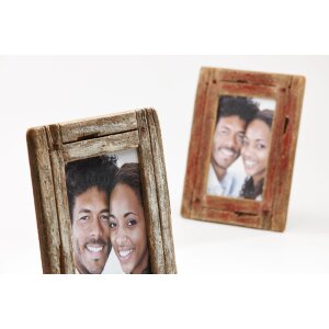 Portafoto in legno Dupla 13x18 cm bianco-natura
