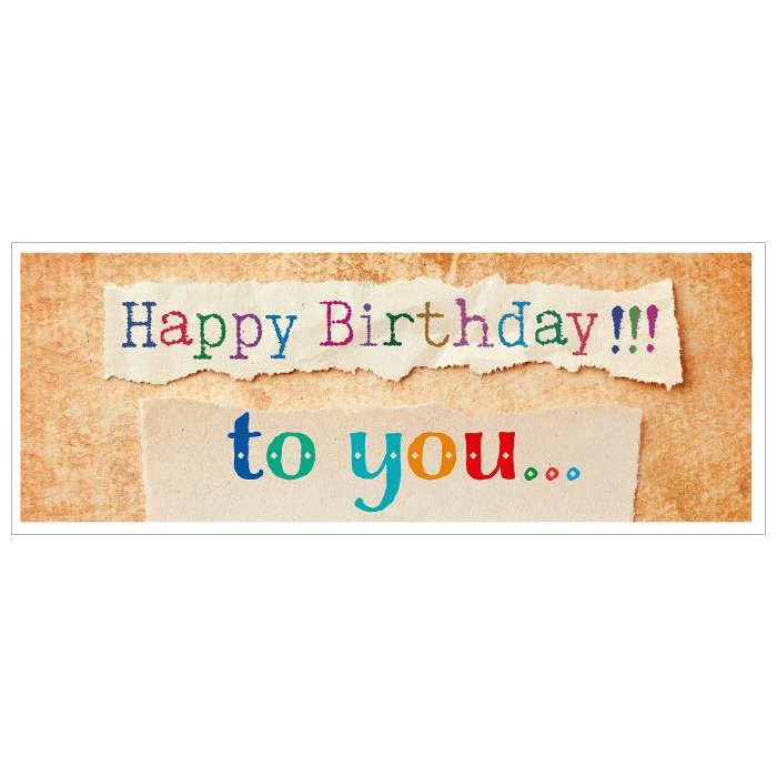 Biglietto di auguri Artebene tipografia 21x8 cm
