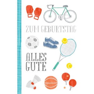 Artebene biglietto compleanno sport