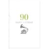 Biglietto Artebene 90° compleanno fiocco trasparente