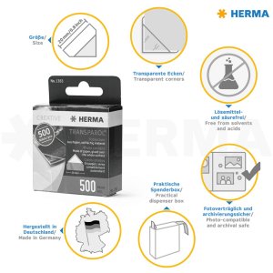 500 foto angoli Herma Transparol