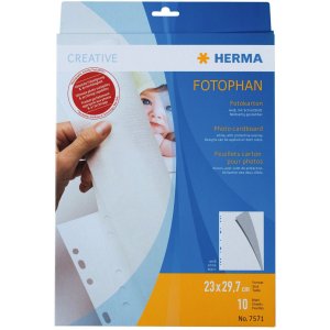 cartone fotografico herma a4 bianco 230x297 con foglio...
