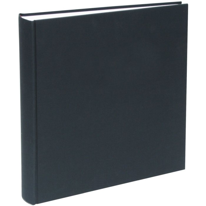 Album fotografico in lino Deknudt 30x33 cm nero 100 pagine bianche