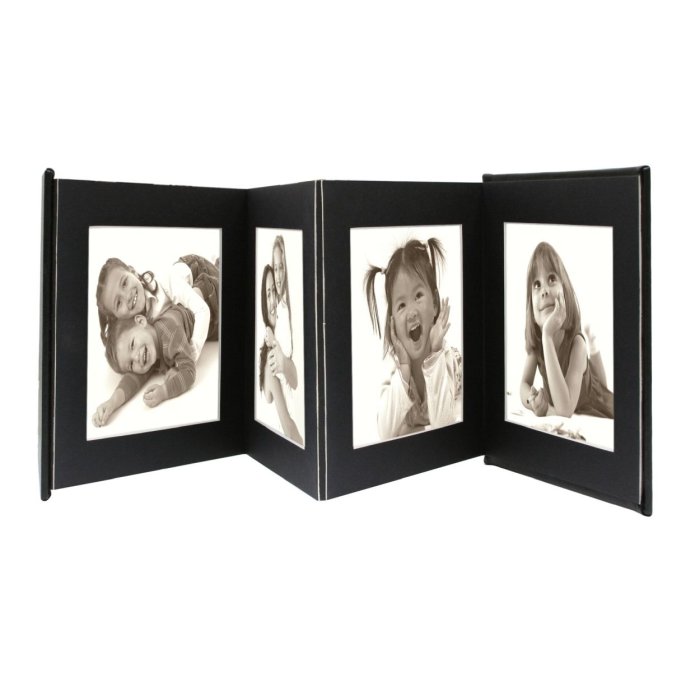Deknudt Passepartout Leporello 8 foto 10x15 cm nero