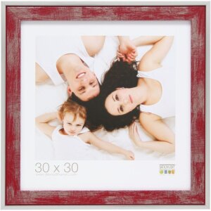 Cornice in legno Deknudt S43RE 15x20 cm rosso - bordo...