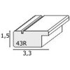 Cornice in legno Deknudt S43RE 15x20 cm rosso - bordo argento