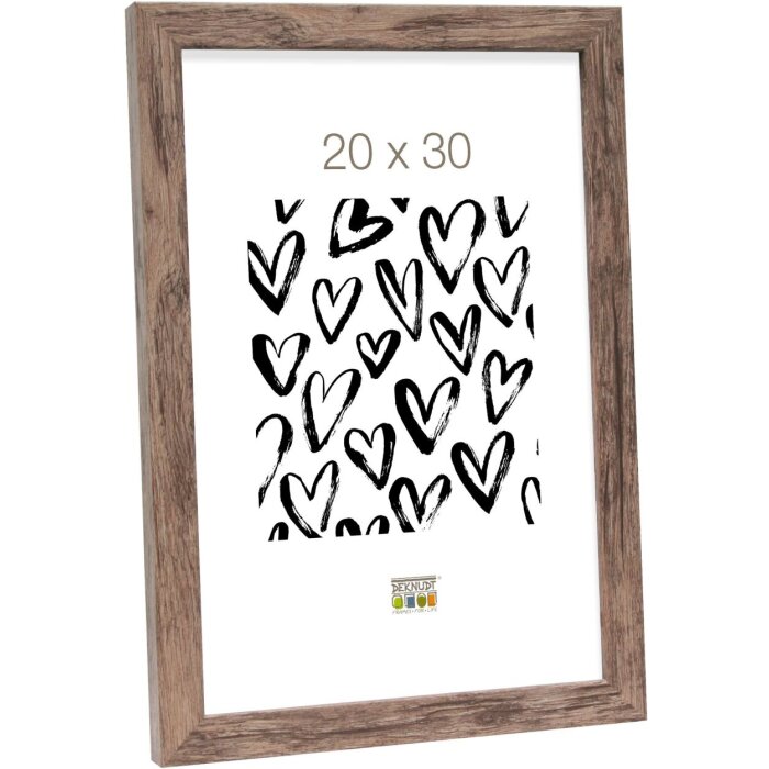 Cornice di legno S45R Modanatura a blocchi 13x18 cm marrone