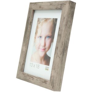 Telaio in legno S45R modanatura a blocchi 50x50 cm grigio-beige